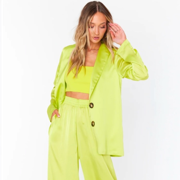 SHOW ME YOUR MUMU Felix Blazer in Citrine Luxe Satin MEDIUM - Picture 11 of 11